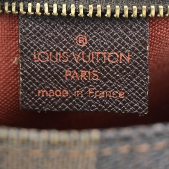 LOUIS VUITTON Trousse Makeup Hand Bag Damier Ebene Leather Brown - Picture 16 of 16